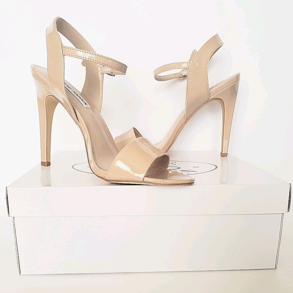 Steve Madden Women's Patent Leather- Nude